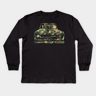 IH Scout II classic 4x4 truck 1979 camo Kids Long Sleeve T-Shirt
